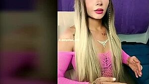 ts angelique monroe performs webcam show with latina crossdressing fingering and masturbation