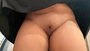 Hey, check this tight pussy under mini skirts, no panties!