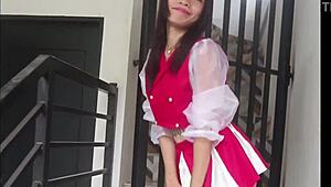 It's Fun to Be Filipina Student After School Craving White Cock for Ass Licking