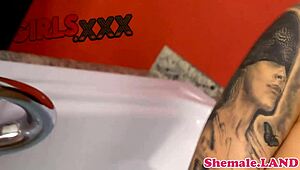 Bathing Solo Shemale Pleasures Herself