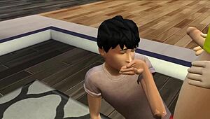 The Sims - Sucking Friend in 3D Cartoon Hentai