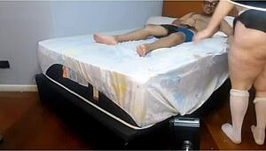 naughty college girl sucking and fucking