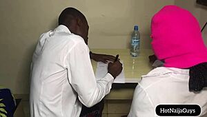 Harvey fucks his horny coursemate with big black cock