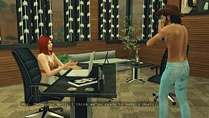 Yo, wanna sip this magic cocktail with big-tit redhead in Sims 4?