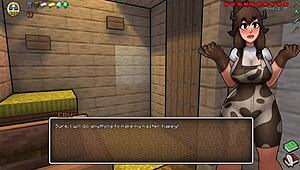 getting sucked hard near oblivious girlfriend in hornycraft!