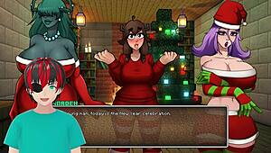 getting sucked hard near oblivious girlfriend in hornycraft!