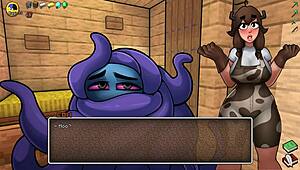 getting sucked hard near oblivious girlfriend in hornycraft!