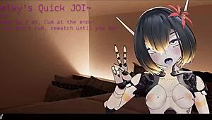 belky the robot gives quick jerk off instructions in anime style