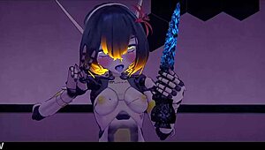 belky the robot gives quick jerk off instructions in anime style