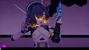 belky the robot gives quick jerk off instructions in anime style