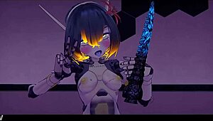 belky the robot gives quick jerk off instructions in anime style
