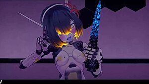 belky the robot gives quick jerk off instructions in anime style