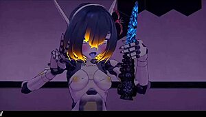 belky the robot gives quick jerk off instructions in anime style