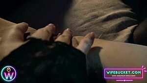 Wife and step-sister surprised me for halloween with 3some.