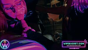 Wife and step-sister surprised me for halloween with 3some.