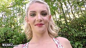 New blonde teen takes a wild pounding in casting