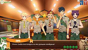 game friends camp ep 36, keitaro diary with russian voice... so cool!