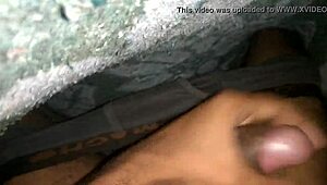 Indian guy gets handjob massage leading to cum.