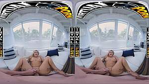 Virtual Porn: Blonde Pawg Kali Roses Shows Big Ass In Bathroom Bath Scene