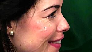 Wild Honey Swallows Every Drop of Sperm Shot on Face