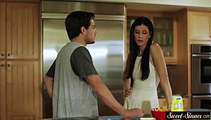 High-heeled stepmom, wanna ride me in the kitchen? I’m bent over waiting for doggystyle action right now.