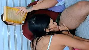 European Woman Demands Anal Sex While Reading.