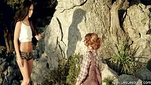 I love watching these lesbians lick and finger each other outdoors