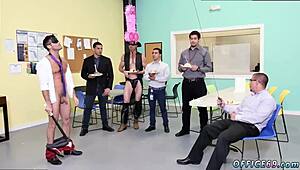 Young men fucked by straight men in gay xxx, Lance's big birthday