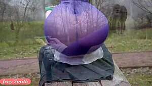 Jeny Smith's Pantyhose Workout Flashes Cute Ass in Public! I'm Obsessed!