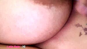 Testing big tits on live cam 📱