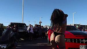 Darleen Davne participates in a car wash event in Calama, part 2