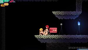 pawg loves big cock in hentai game