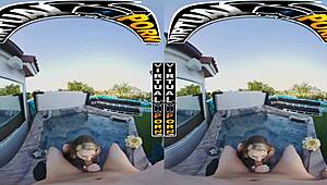 virtual reality video with kimberly snow in the snow