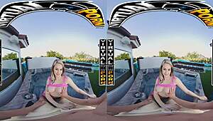 virtual reality video with kimberly snow in the snow