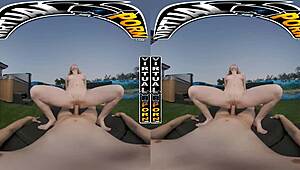 virtual reality video with kimberly snow in the snow