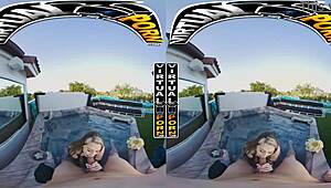 virtual reality video with kimberly snow in the snow