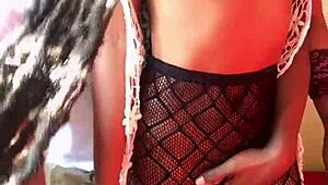 18 Year Old Ebony Girl Fucked In Her Leggings By Roommate