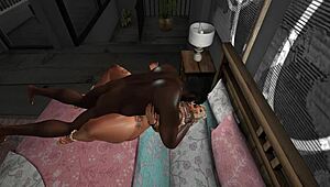 Big Tits Babe Orgasms from Monster Cock!