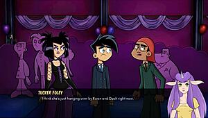 Danny Phantom Amity Park Redux with Goth Cheerleader Handjob Scene