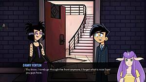 Danny Phantom Amity Park Redux with Goth Cheerleader Handjob Scene