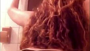 latina shaking her ass seductively in the room