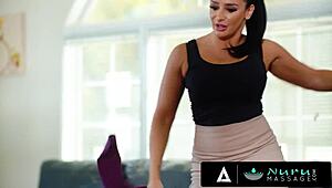 Nuru Massage - Sexy Milf Wife Joins Hot Session With Employee and Hubby