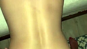 white girl with amazing ass rides dick reverse cowgirl then gets fucked bareback from behind before huge cumshot on perfect ass