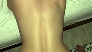 white girl with amazing ass rides dick reverse cowgirl then gets fucked bareback from behind before huge cumshot on perfect ass