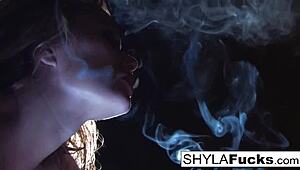 Sexy Shyla Stylez Shows Off Fetish Smoking Skills!