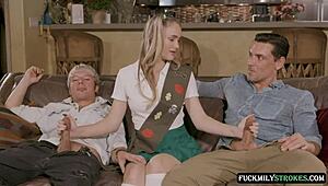 this is how stepfather and stepbrother guide her