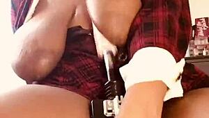 Big Titty Slut Gets Fucked Hard by Machine in Wild Action Scene