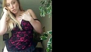 Humiliated Fat Blonde Teased by Femdom's Big Ass