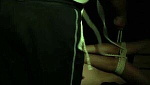 Sofi hard evening bondage with white cotton ropes part 1