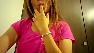 beautiful milet's face seen in outdoor masturbation scene